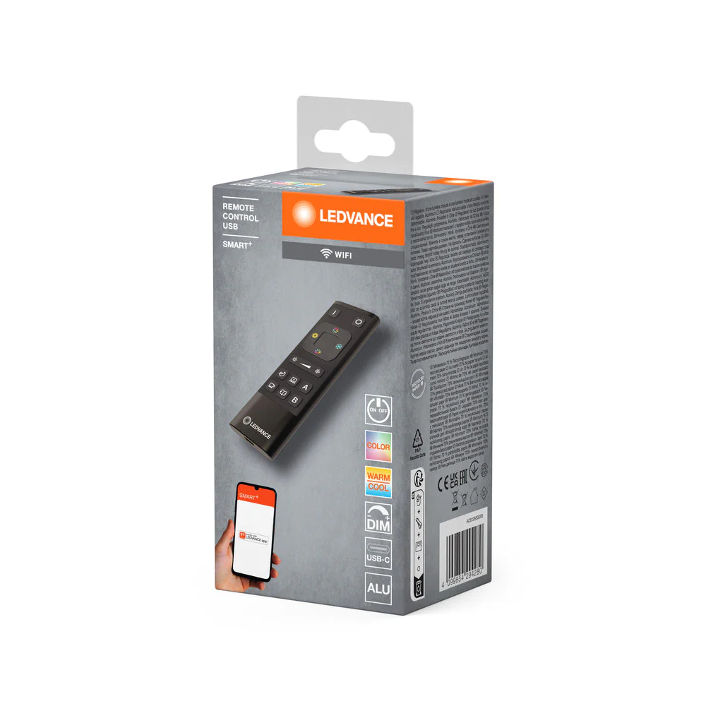 LEDVANCE Wifi SMART+ TELECOMANDO USB-C, Alluminio, Nero - Image 3